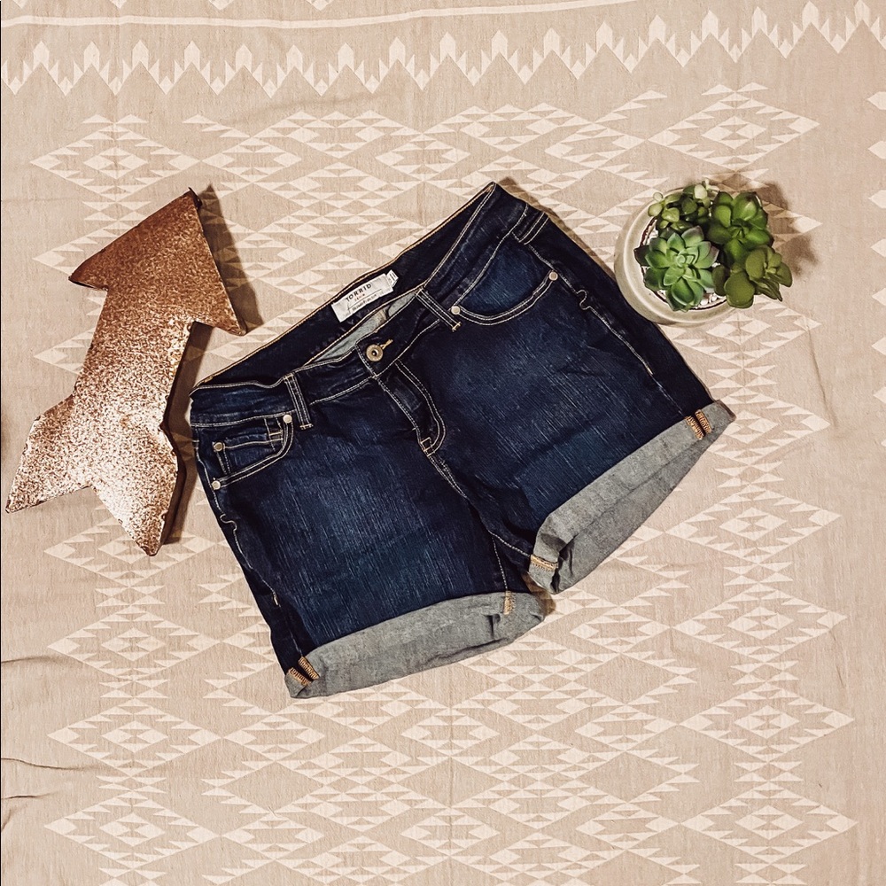 Torrid Dark Wash Denim Shorts